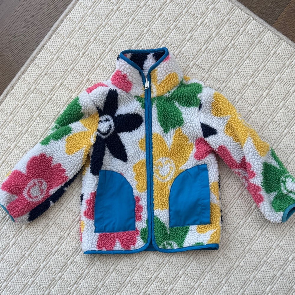Stella McCartney Kids Blue Lined Sherpa Jacket